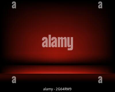 Studio Red en arrière-plan abstrait. Arrière-plan dégradé abstrait rouge foncé avec ombre molle Illustration de Vecteur