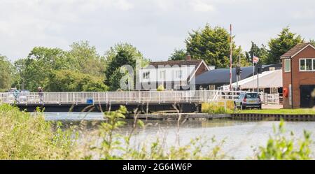Patch Bridge traversant le canal Gloucester Sharpness dans le comté de Gloucestershire Banque D'Images