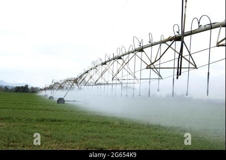 Irrigation mobile informatisée Banque D'Images