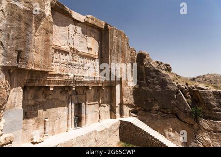 Persepolis, tombeau royal d'Artaxerxes iii, tombeau de roche sur la face, capitale de l'empire d'Achaemenid, province de Fars, Iran, Perse, Asie occidentale, Asie Banque D'Images