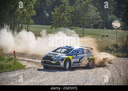 23 MCCOURT Catan (IRL), HOY Brian (IRL), Catan MCCOURT, Ford Fiesta MkII, action pendant le rallye FIA 2021 Liepaja, 2e tour du Championnat européen de rallye FIA 2021, du 1er au 3 juillet 2021 à Liepaja, Lettonie - photo Gregory Lenmand / DPPI Banque D'Images