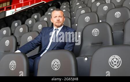 Sheffield, Angleterre, le 2 juillet 2021. Slavisa Jokanovic le nouveau directeur de Sheffield Utd pendant son après-midi de presse à Bramall Lane, Sheffield. Date de la photo : 2 juillet 2021. Le crédit photo doit être lu : Darren Staples / Sportimage Banque D'Images