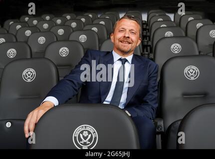 Sheffield, Angleterre, le 2 juillet 2021. Slavisa Jokanovic le nouveau directeur de Sheffield Utd pendant son après-midi de presse à Bramall Lane, Sheffield. Date de la photo : 2 juillet 2021. Le crédit photo doit être lu : Darren Staples / Sportimage Banque D'Images