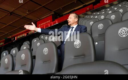 Sheffield, Angleterre, le 2 juillet 2021. Slavisa Jokanovic le nouveau directeur de Sheffield Utd pendant son après-midi de presse à Bramall Lane, Sheffield. Date de la photo : 2 juillet 2021. Le crédit photo doit être lu : Darren Staples / Sportimage Banque D'Images