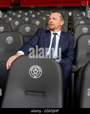 Sheffield, Angleterre, le 2 juillet 2021. Slavisa Jokanovic le nouveau directeur de Sheffield Utd pendant son après-midi de presse à Bramall Lane, Sheffield. Date de la photo : 2 juillet 2021. Le crédit photo doit être lu : Darren Staples / Sportimage Banque D'Images