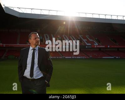 Sheffield, Angleterre, le 2 juillet 2021. Slavisa Jokanovic le nouveau directeur de Sheffield Utd pendant son après-midi de presse à Bramall Lane, Sheffield. Date de la photo : 2 juillet 2021. Le crédit photo doit être lu : Darren Staples / Sportimage Banque D'Images