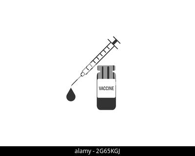 Icône vaccination, injection, inoculation. Illustration vectorielle. conception plate. Illustration de Vecteur