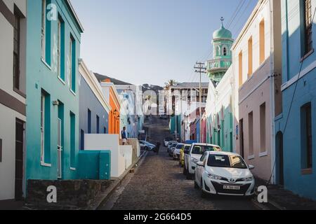 District de Bo Kaap (quartier musulman) au Cap, Afrique du Sud Banque D'Images