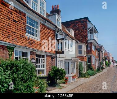 The Hope Anchor Hotel, Watchbell Street, Rye, East Sussex, Angleterre, Seigle rue UKwatchbell Banque D'Images