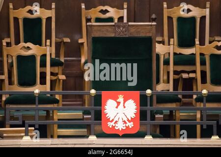 Sejm Rzeczypospolitej Polskiej (Sejm de la République de Pologne) la chambre basse du Parlement polonais à Varsovie, Pologne. 19 mai 2021 © Wojciech S. Banque D'Images