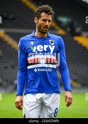 Udine, Italie. 1er juin 2021. Antonio Candreva (Sampdoria) portrait pendant la saison de l'UC Sampdoria 2020/2021, football italien série A match à Udine, Italie, juin 01 2021 crédit: Agence de photo indépendante/Alamy Live News Banque D'Images