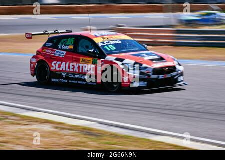 Circuito del Jarama, San Sebastian de los Reyes, Espagne. 03ème juillet 2021. Championnat de voitures de tourisme espagnol, TCR Espagne, et course de championnat de voitures de tourisme espagnol. Crédit: EnriquePSans/Alay Live News Banque D'Images