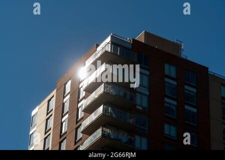 Aménagement de logements abordables dans le quartier de Chelsea, à New York, le jeudi 24 juin 2021. (© Richard B. Levine) Banque D'Images