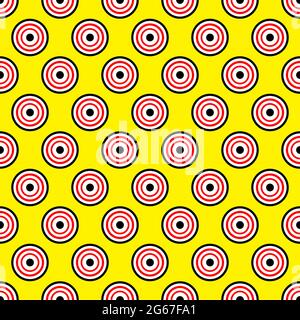 Motif sans coutures pour le tir à l'arc - texture sans coutures avec cible rouge et noeud de tir. Illustration vectorielle Illustration de Vecteur