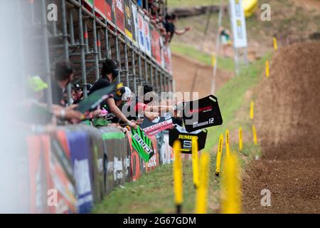 Maggiora / Novara - Italie, 03 juillet 2021, lors des Championnats du monde de motocross FIM MX125 2021, le 3 juillet 2021 à Maggiora, Italie - photo Nderim Kacili / Alamy Live News Banque D'Images