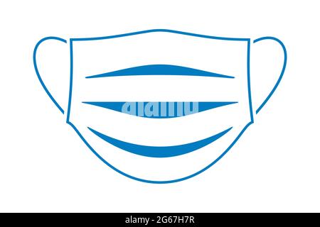 Icône de vecteur de masque médical. Illustration de Vecteur