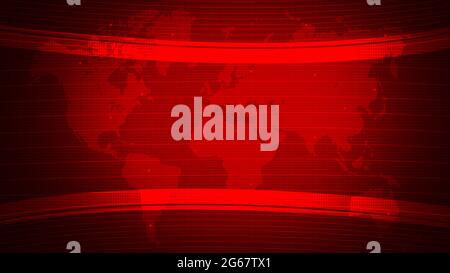 Concept d'actualités modernes en rouge avec des lignes. Design de fond de type diffusion multimédia Banque D'Images