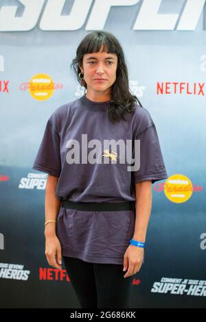 Vimala Pons assiste à la première du film Netflix Paris 'Commentaire Je suis Devenu Super-Heros' au festival Cinema Paradiso au cours de la Cour Carree du Louvre le 04 juillet 2021 à Paris, France. Photo de Nasser Berzane/ABACAPRESS.COM Banque D'Images