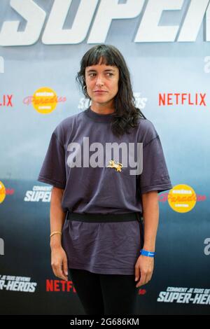 Vimala Pons assiste à la première du film Netflix Paris 'Commentaire Je suis Devenu Super-Heros' au festival Cinema Paradiso au cours de la Cour Carree du Louvre le 04 juillet 2021 à Paris, France. Photo de Nasser Berzane/ABACAPRESS.COM Banque D'Images