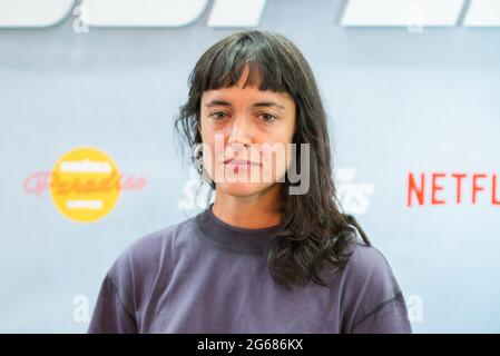Vimala Pons assiste à la première du film Netflix Paris 'Commentaire Je suis Devenu Super-Heros' au festival Cinema Paradiso au cours de la Cour Carree du Louvre le 04 juillet 2021 à Paris, France. Photo de Nasser Berzane/ABACAPRESS.COM Banque D'Images