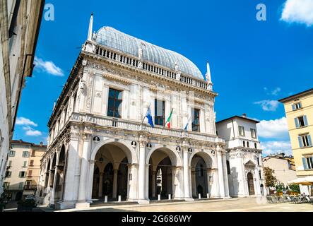 Loggia Palace à Brescia, Italie Banque D'Images