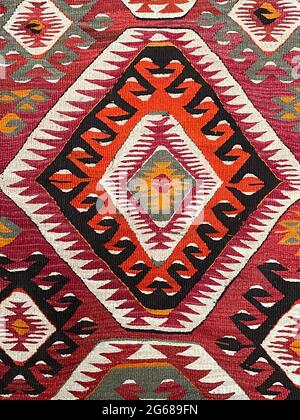 Détail du kilim turc à Istanbul, Turey Banque D'Images