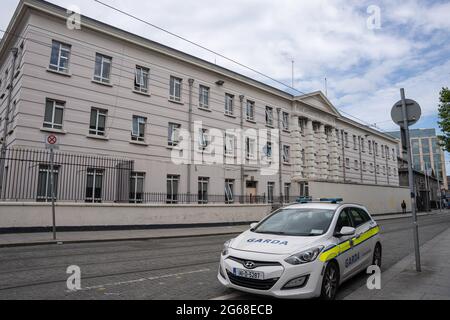 Dublin City, Dublin, Irlande, 28 juin 2021. Station Briwell Garda sur la rue Chancery Banque D'Images