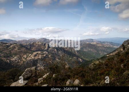 Paysage de montagne dans le parc national de Peneda Geres, Portugal Banque D'Images