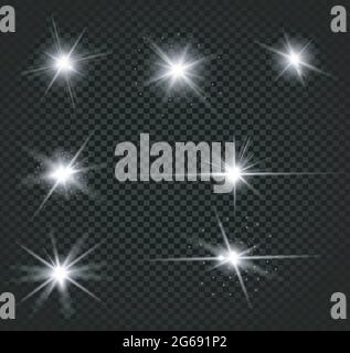 Collection de différents effets de lumière diffuse Illustration de Vecteur