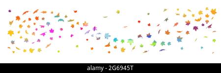 Abstraction des feuilles multicolores d'automne. Arrière-plan des feuilles d'automne. Supports mixtes. Illustration vectorielle Illustration de Vecteur