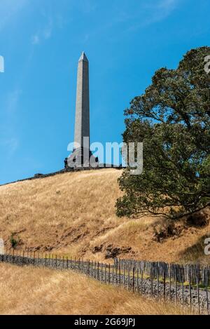 Monument d'Obeilsk sur One Tree Hill Park à Auckland, Nouvelle-Zélande Banque D'Images