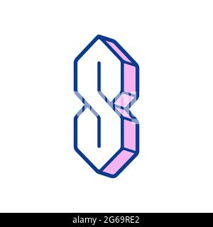 Cool S, symbole Super S, mise en plan 3d. Illustration d'un clip art vectoriel simple. Illustration de Vecteur