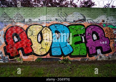 Graffiti à Kabaty (Varsovie)