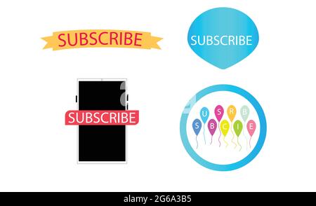 s'abonner à la conception de modèle de vecteur d'icône Illustration de Vecteur