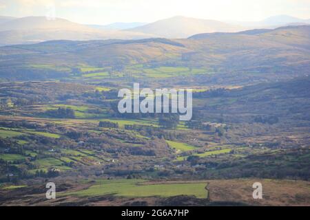 Green Ireland - vue depuis le sommet de Mullaganish Banque D'Images