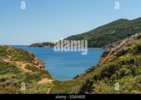 Les couleurs magiques de l'eau à isola del giglio Banque D'Images