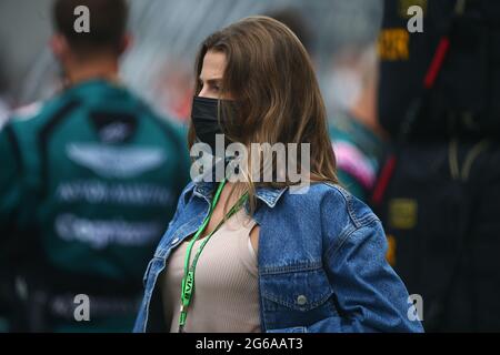 Spielberg, Osterreich. 21 février 2019. Sara Pagliaroli; (ITA) petite amie modèle italienne de lance Rill, Aston Martin Formule 1 Championnat du monde 2021, GP autrichienne 1-4 juillet 2021 crédit: Independent photo Agency/Alay Live News Banque D'Images