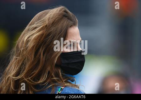 Spielberg, Osterreich. 21 février 2019. Sara Pagliaroli; (ITA) petite amie modèle italienne de lance Rill, Aston Martin Formule 1 Championnat du monde 2021, GP autrichienne 1-4 juillet 2021 crédit: Independent photo Agency/Alay Live News Banque D'Images