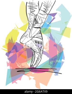 Ballerine danse ballet shoes vector illustration Illustration de Vecteur