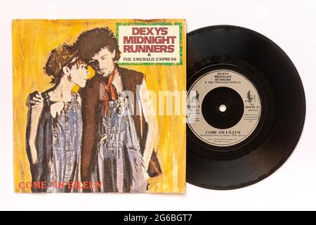 Venez sur Eileen par Dexys Midnight Runners, une photo de stock du 7' single vinyle 45 tr/min record dans la pochette d'image Banque D'Images