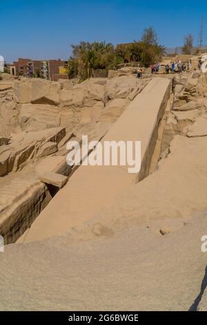 L’Obélisque inachevé d’Assouan, en Égypte Banque D'Images