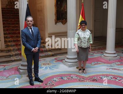 Madrid, Espagne. 05e juillet 2021. Heiko Maas (SPD), ministre des Affaires étrangères, rencontre le ministre espagnol des Affaires étrangères, Arancha Gonzalez Laya. Credit: Michael Fischer/dpa/Alay Live News Banque D'Images