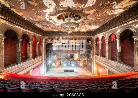 Intérieur du Piccadilly Theatre, rue Hamra, Beyrouth, Liban Banque D'Images