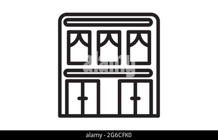 Motel icône vecteur isolé sur fond blanc, Motel transparent signe , ligne ou linéaire signe, élément design dans le style de contour Illustration de Vecteur