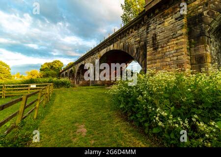 Parc en Angleterre, Burton on trent, détente à pied Banque D'Images