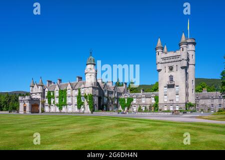 Château de Balmoral, nr Crathie, Royal Deeside, Aberdeenshire, Écosse, ROYAUME-UNI Banque D'Images