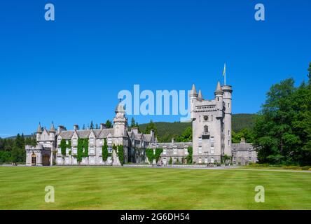 Château de Balmoral, nr Crathie, Royal Deeside, Aberdeenshire, Écosse, ROYAUME-UNI Banque D'Images