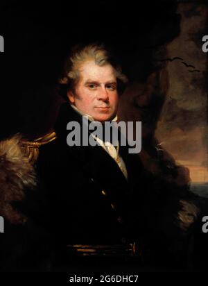 Portrait de l'amiral Sir John Ross (1777-1856) par Benjamin Rawlinson Faulkner (1787-1849), huile sur toile, c. 1834 Banque D'Images