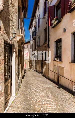 Italie Veneto Asolo - via Pietro Bembo Banque D'Images