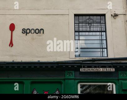 Nicholson Cafe, maintenant Spoon café, Drummond Street, Édimbourg, Écosse, Royaume-Uni, où l'auteur J K Rowling a écrit le premier livre Harry Potter Banque D'Images